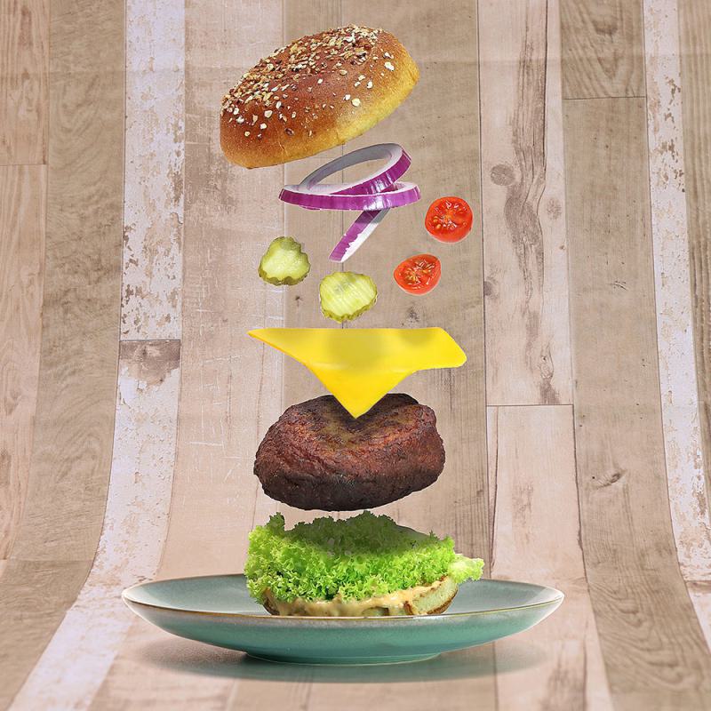 Burger mit veganer Frikadelle